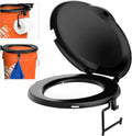 Portable Toilet Seat for 5 Gal Buckets - Comfortable, Snap-on Fit