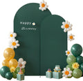7.2ft & 6ft Hunter Green Arch Backdrop Cover Set - Fitted Spandex