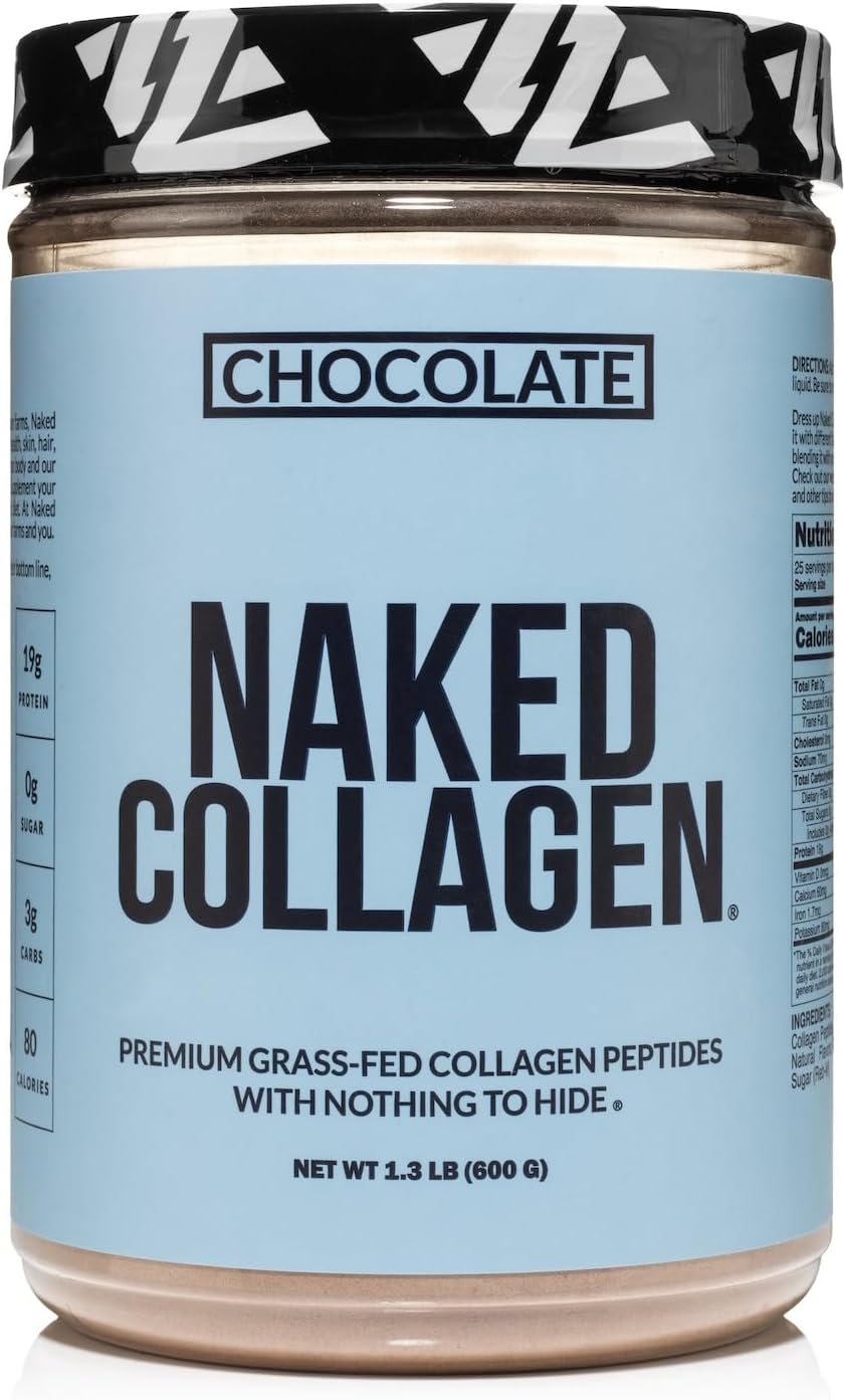 NAKED Chocolate Collagen Peptides Protein Powder for Health