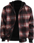 Winter Heavy Warm Sherpa Lined Fleece Plaid Flannel Jacket Men create