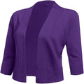 Elegant 3/4 Sleeve Cropped Cardigans for Women by AAMILIFE