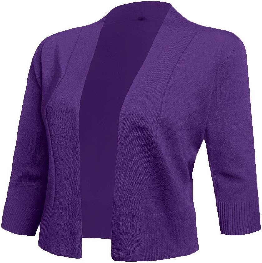 AAMILIFE Women's 3/4 Sleeve Cropped Cardigans for Every Occasion