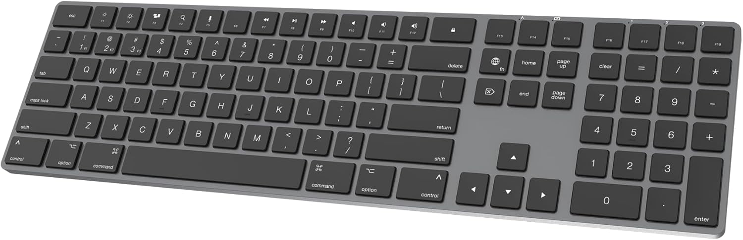 POWZAN Slim Aluminum Mac Keyboard - Wireless & Silent