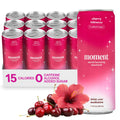 Moment Mocktails Sparkling Cherry Hibiscus Adaptogen Drink - Calm