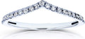 Contured Diamond Band 1/6 CTW in 14k White Gold - Timeless Fit