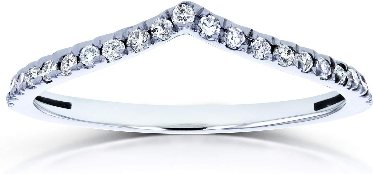 Kobelli Contoured Diamond Band 1/6 CTW in 14k White Gold
