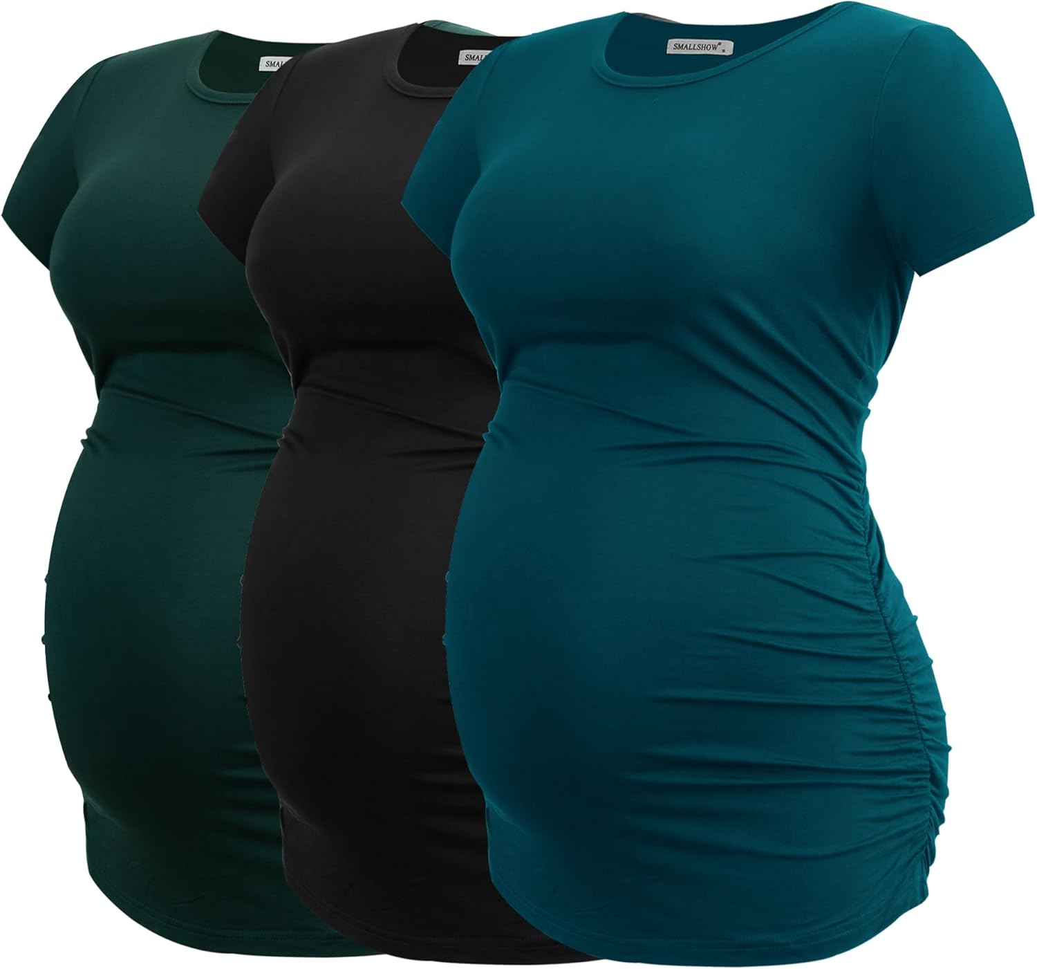 Smallshow Women's Maternity Tops Side Ruched Tunic T-Shirt Review
