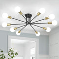 Semi Flush Mount Ceiling Light Fixture 10-Light Sputnik Chandelier