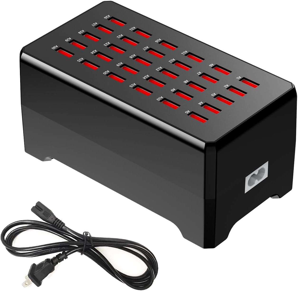 MaxLax 30-Port USB Charger Station for Multiple Devices Charging