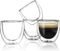 Sweese Double Walled Espresso Cups - 4oz Insulated Glass Set