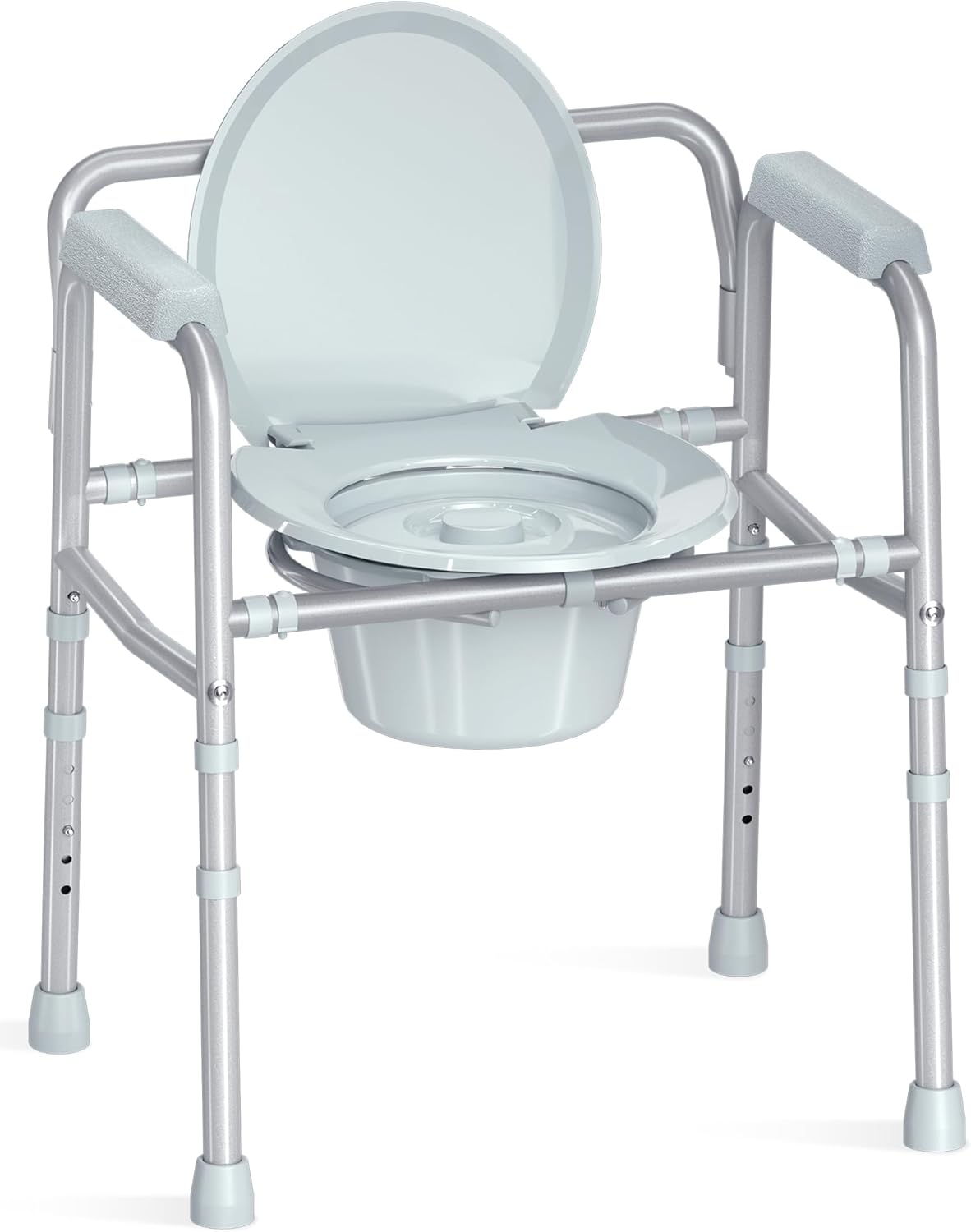 3-in-1 Bedside Commode with Sturdy Support for Seniors