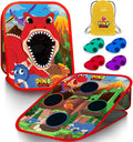 Dino Frenzy 2-in-1 Corn Hole Game for Kids - Fast Setup Fun