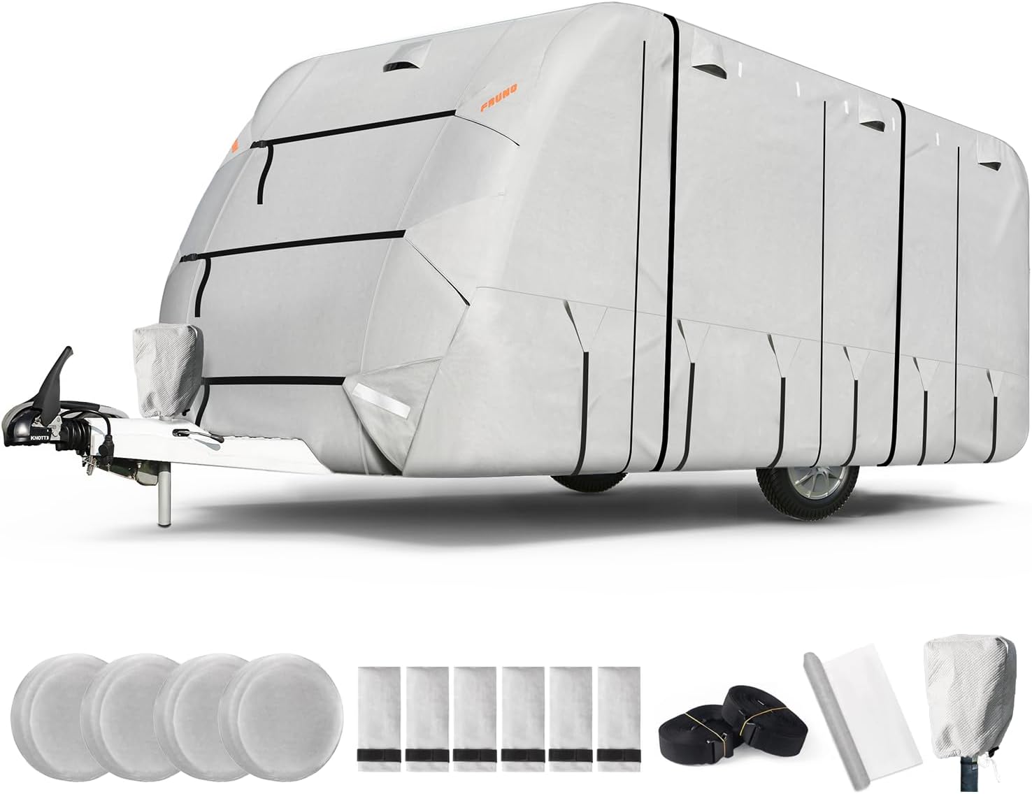 Travel Trailer RV Cover 27ft 8in-30ft for Winter Snow Protection