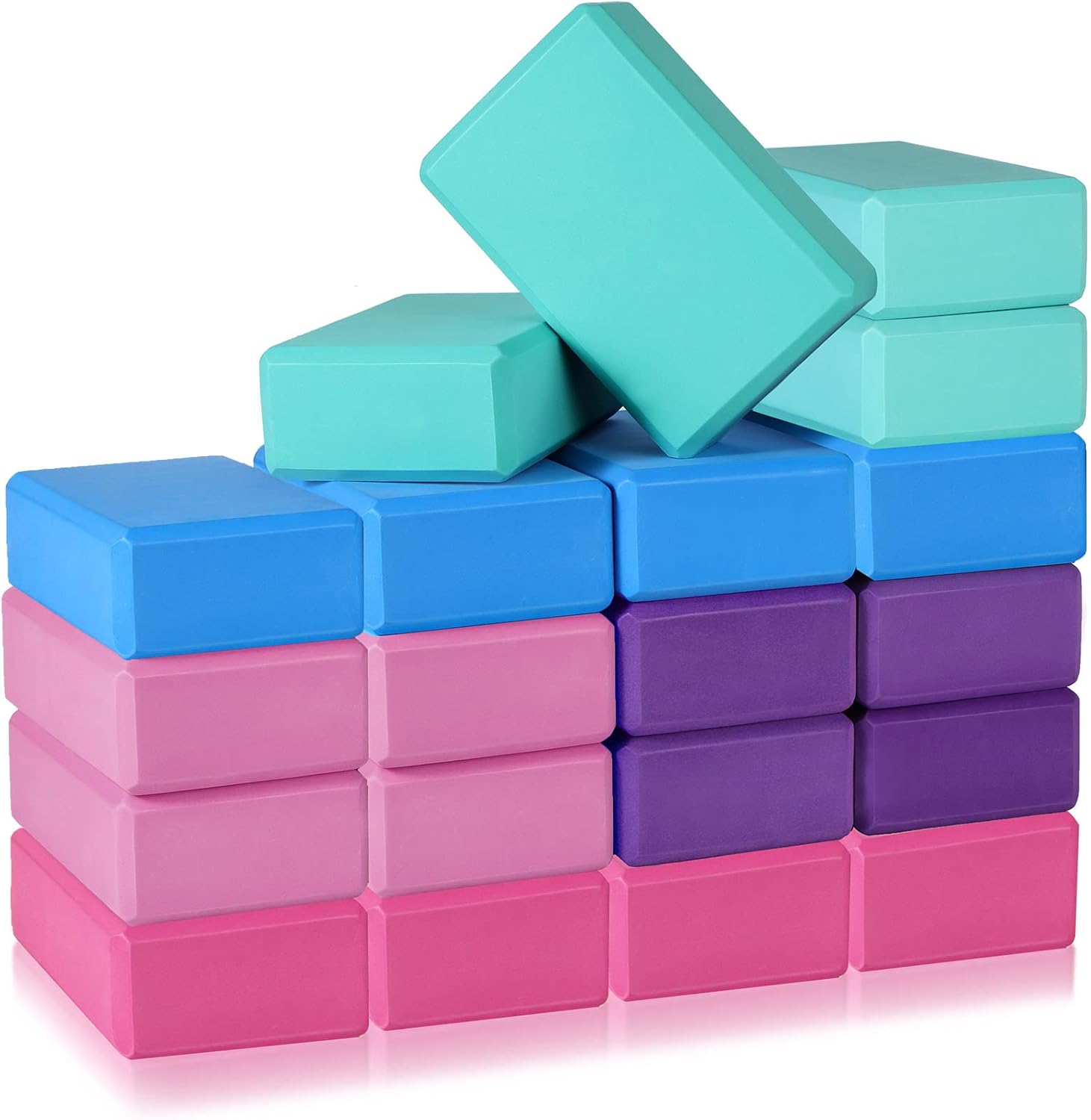 20 Pcs Yoga Blocks Set - Boost Strength & Flexibility! Lightweight & Non-Slip by Honoson