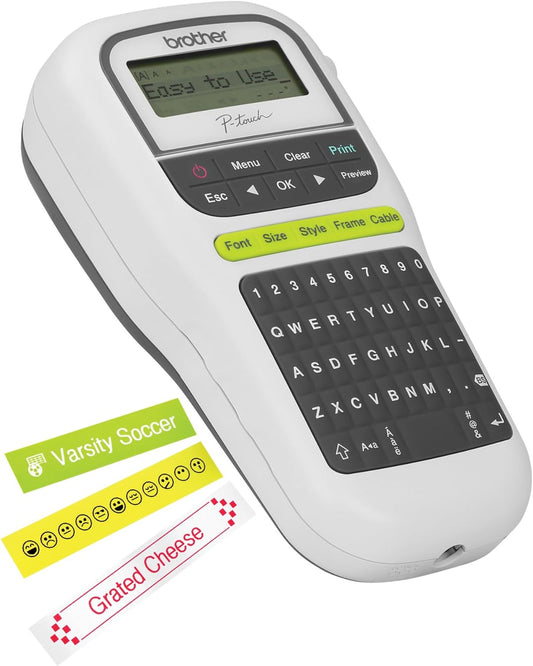 Portable Brother Label Maker, Easy Qwerty Keyboard, One-Touch, Lightweight