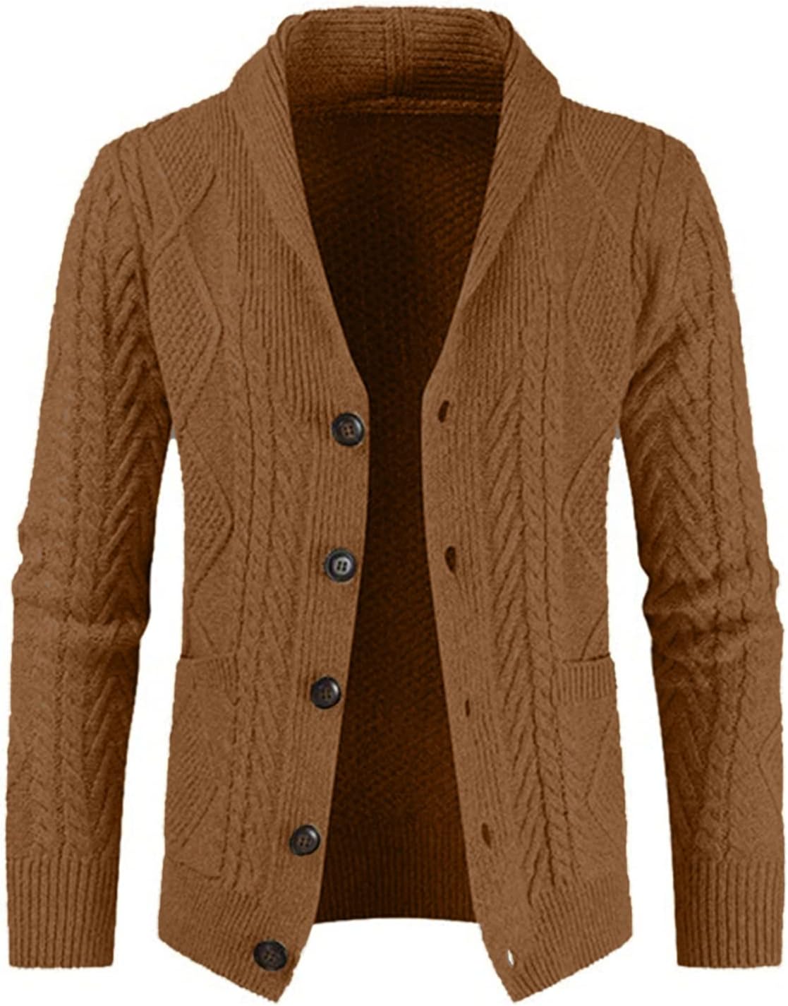 JMIERR Men's Casual Wool Blend Long Sleeve Cardigan Sweater