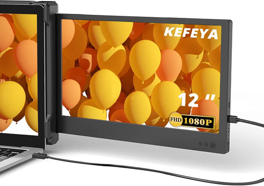KEFEYA Portable 12 Full HD Laptop Monitor - Dual Screen Extension