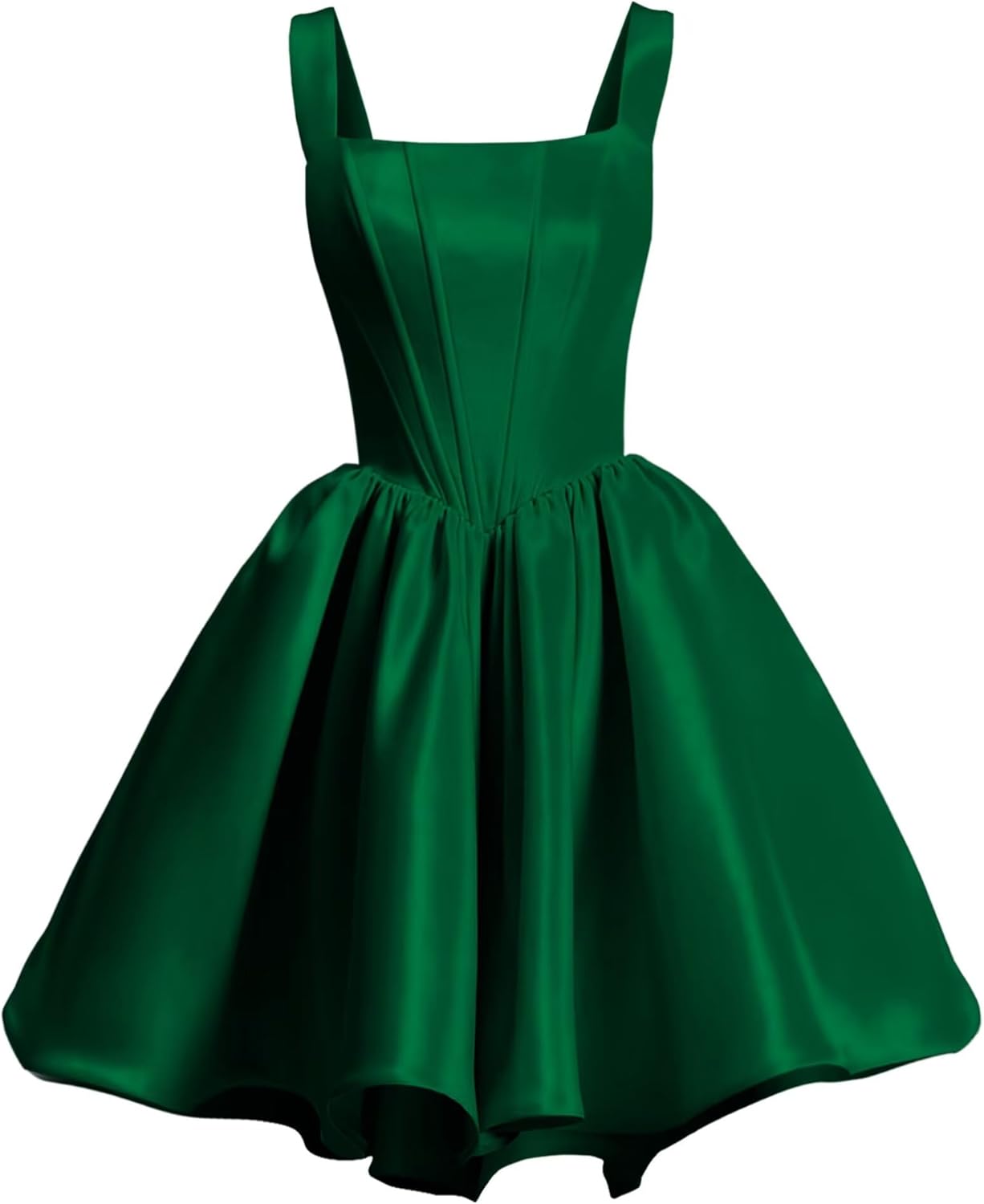 Satin Homecoming Dresses for Teens with Pockets and Straps