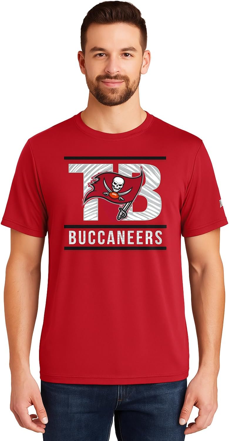 Zubaz NFL Men's Short Sleeve Team Graphic T-Shirt for Fans