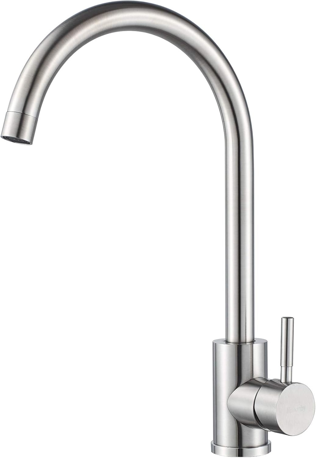 Single Handle High Arc Kitchen Faucet in Brushed Nickel Finish