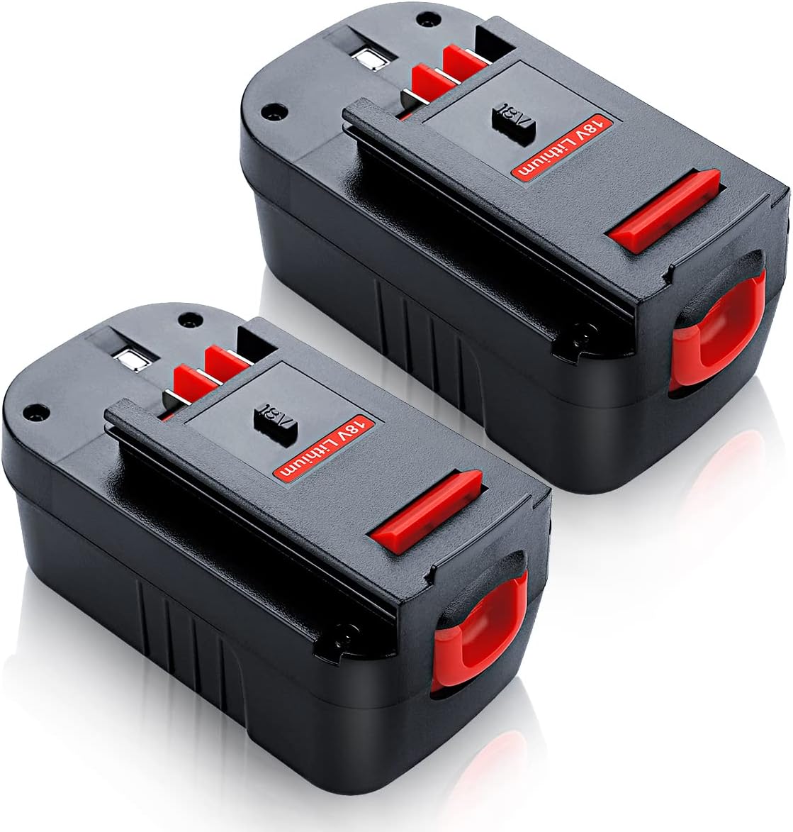 Upgraded 4800mAh 2Pack HPB18 Replacement for Black and Decker
