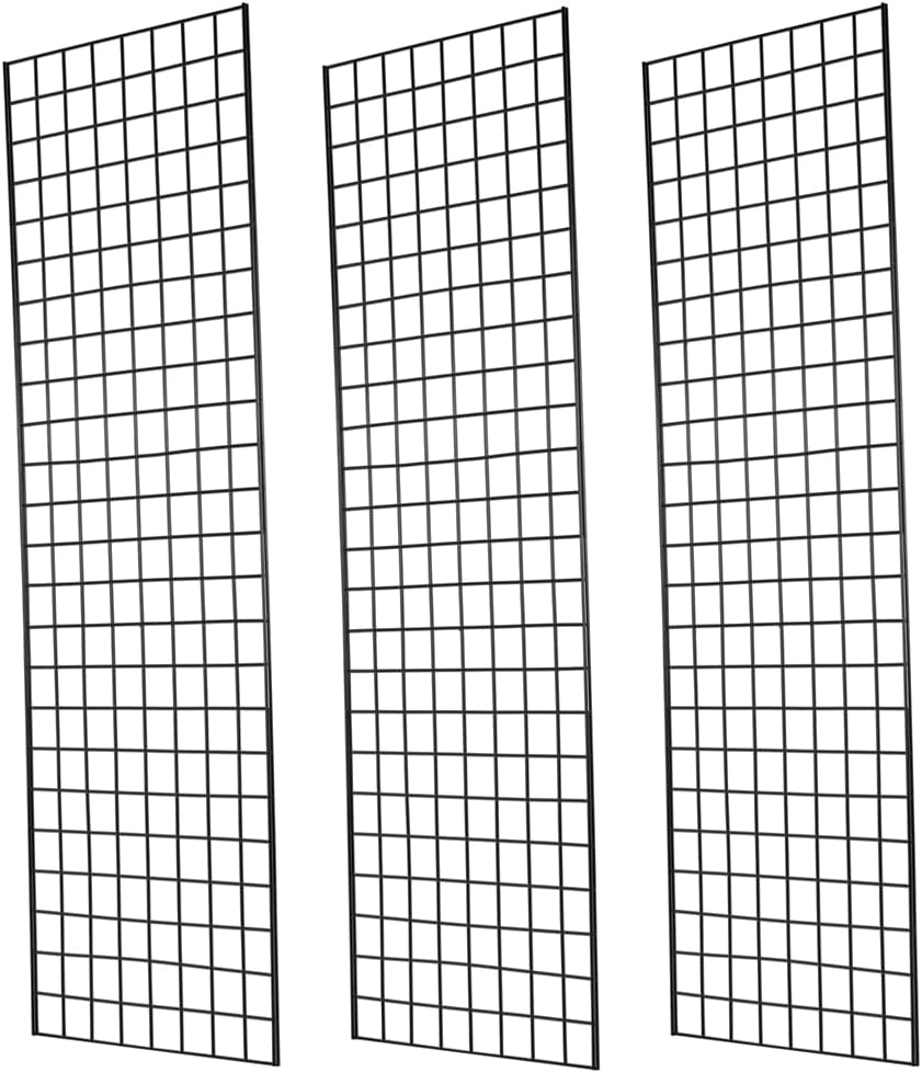 Commercial Grade Gridwall Panels for Retail Displays - Black