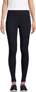 Starfish Mid Rise Knit Leggings - Comfortable Everyday Cotton Blend