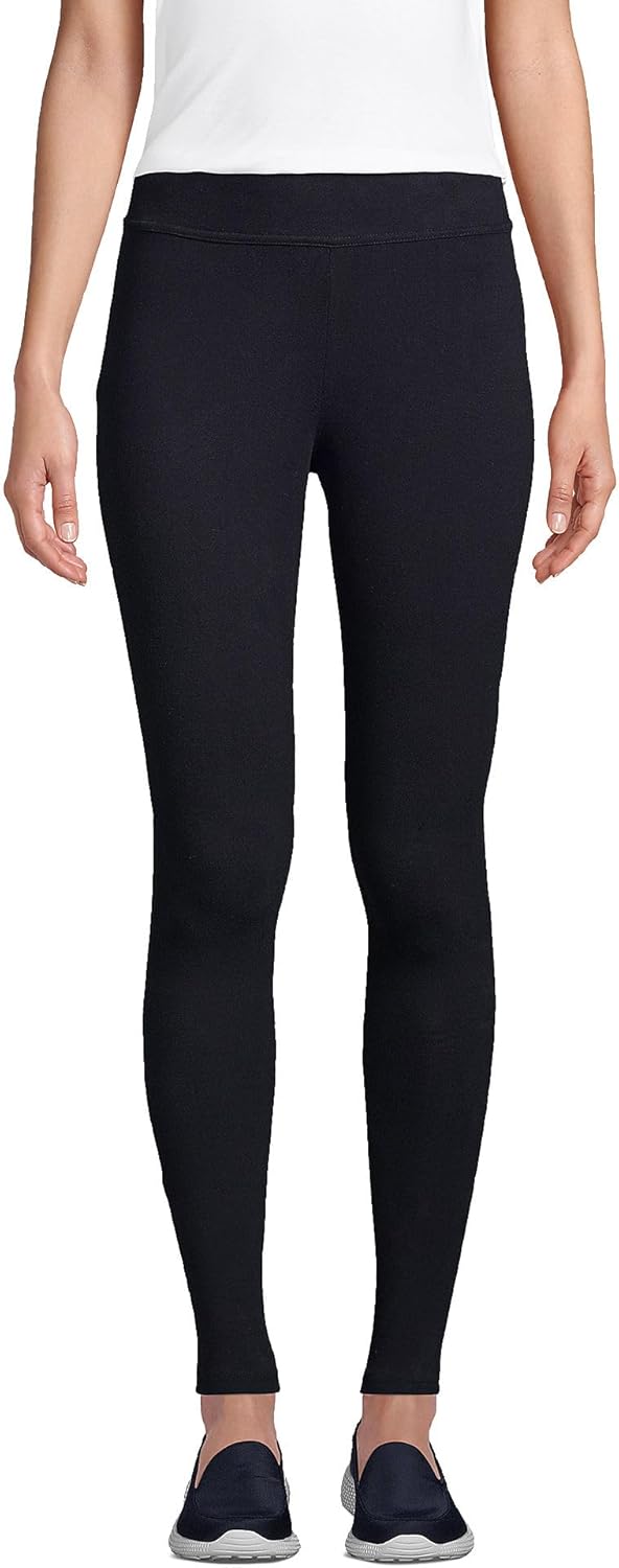 Lands' End Women's Starfish Mid Rise Knit Leggings for Comfort