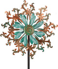 Viveta Wind Spinners Outdoor Metal Wind Sculpture - Double Windmill 13