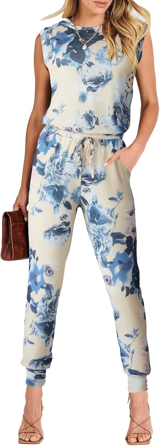 Trendy Womens Summer Crewneck Sleeveless Jumpsuit for 2025