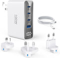 100W USB C Travel Charger White - 4-Port Foldable International