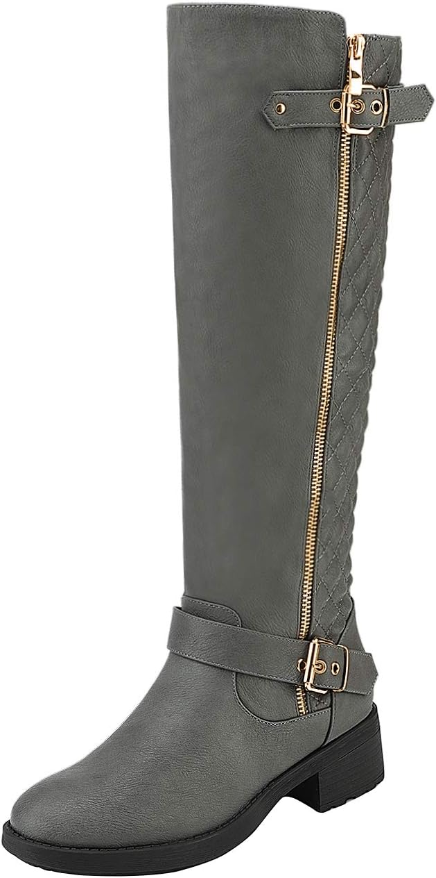 DREAM PAIRS Women's Knee High Boots for Wide Calf Comfort
