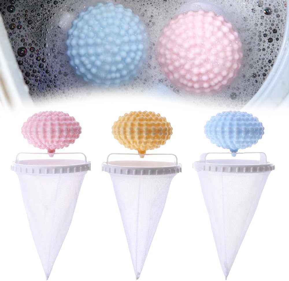 3-Piece Reusable Hair Filter Set for Washing Machine