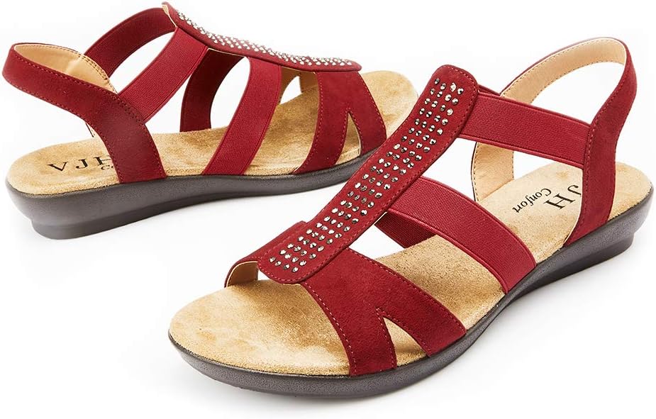 VJH confort Women's Comfort Flat Sandals for Summer Style