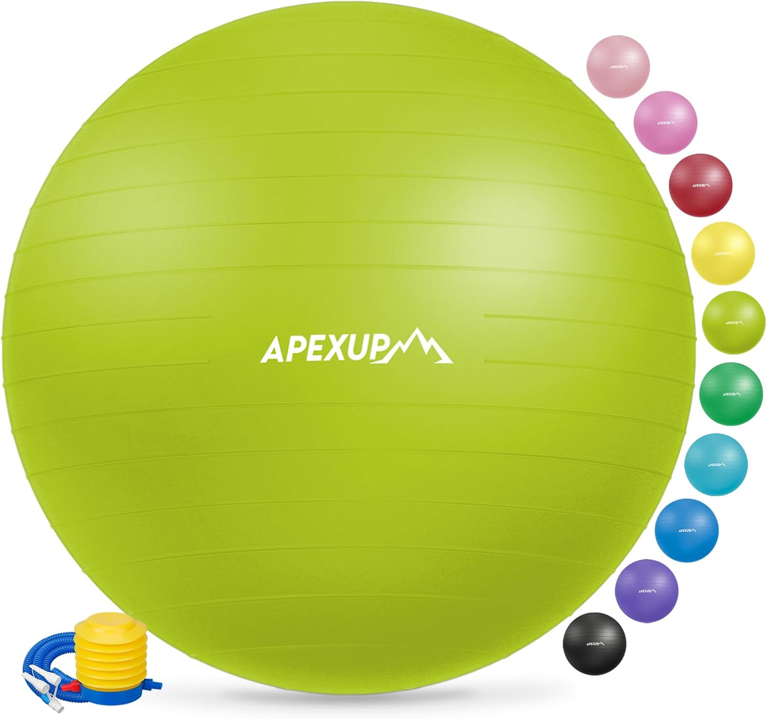 APEXUP Yoga & Pilates Ball - Anti Slip Heavy Duty Gym Ball