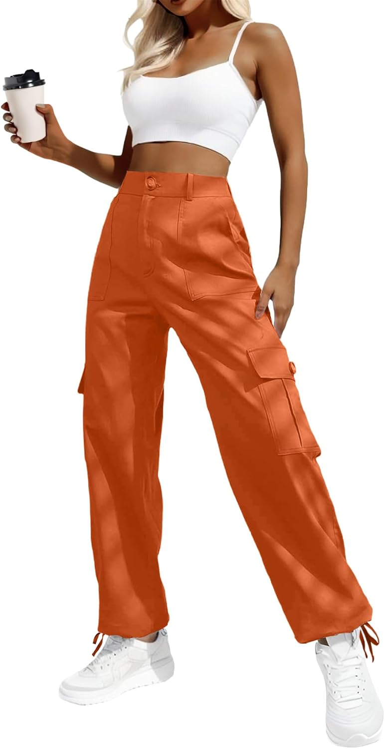 Lepunuo Women's High Waisted Cargo Pants for Stylish Comfort