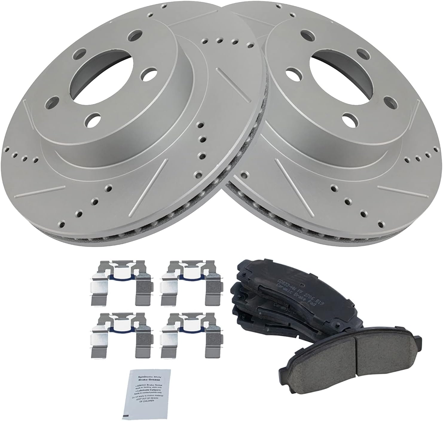 TRQ Front Brake Pad & Rotor Kit for 02-11 Ford Explorer & Ranger