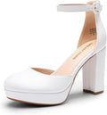 DREAM PAIRS Women's Platform Chunky High Heels - Bridal Comfort