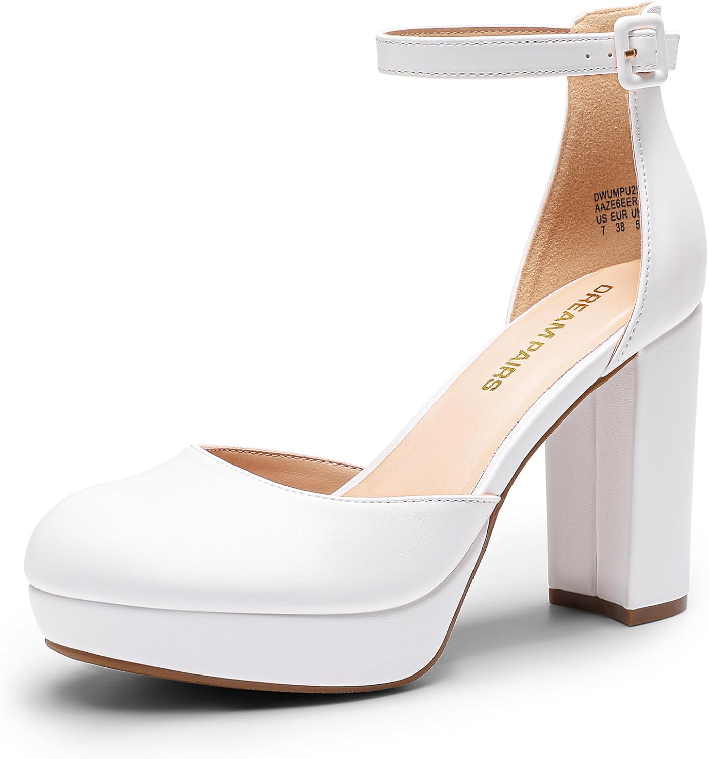 DREAM PAIRS Women's Platform Chunky High Heels for Weddings