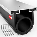 Garage Door Bottom Seal with Pre-drilled Aluminum Track - Heavy Duty