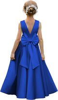 Satin Flower Girl Dresses for Wedding Floor Length (Style BLPT)