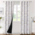Blackout Curtains Camellia Floral 84 in Panels - Total Light Block