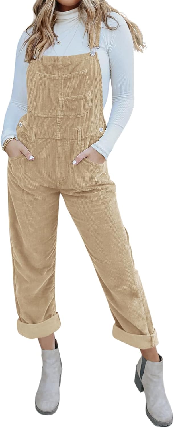 Onedreamer Women's Corduroy Overalls for Casual Chic Style