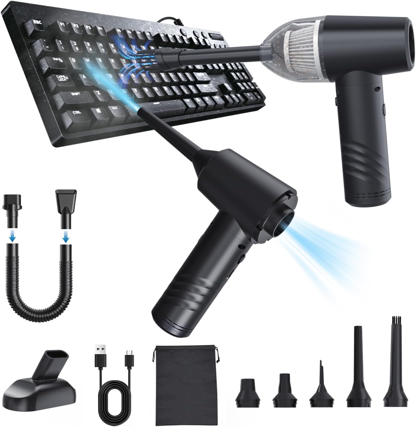 Portable Cordless Air Blower - 11000PA Cleaning Power