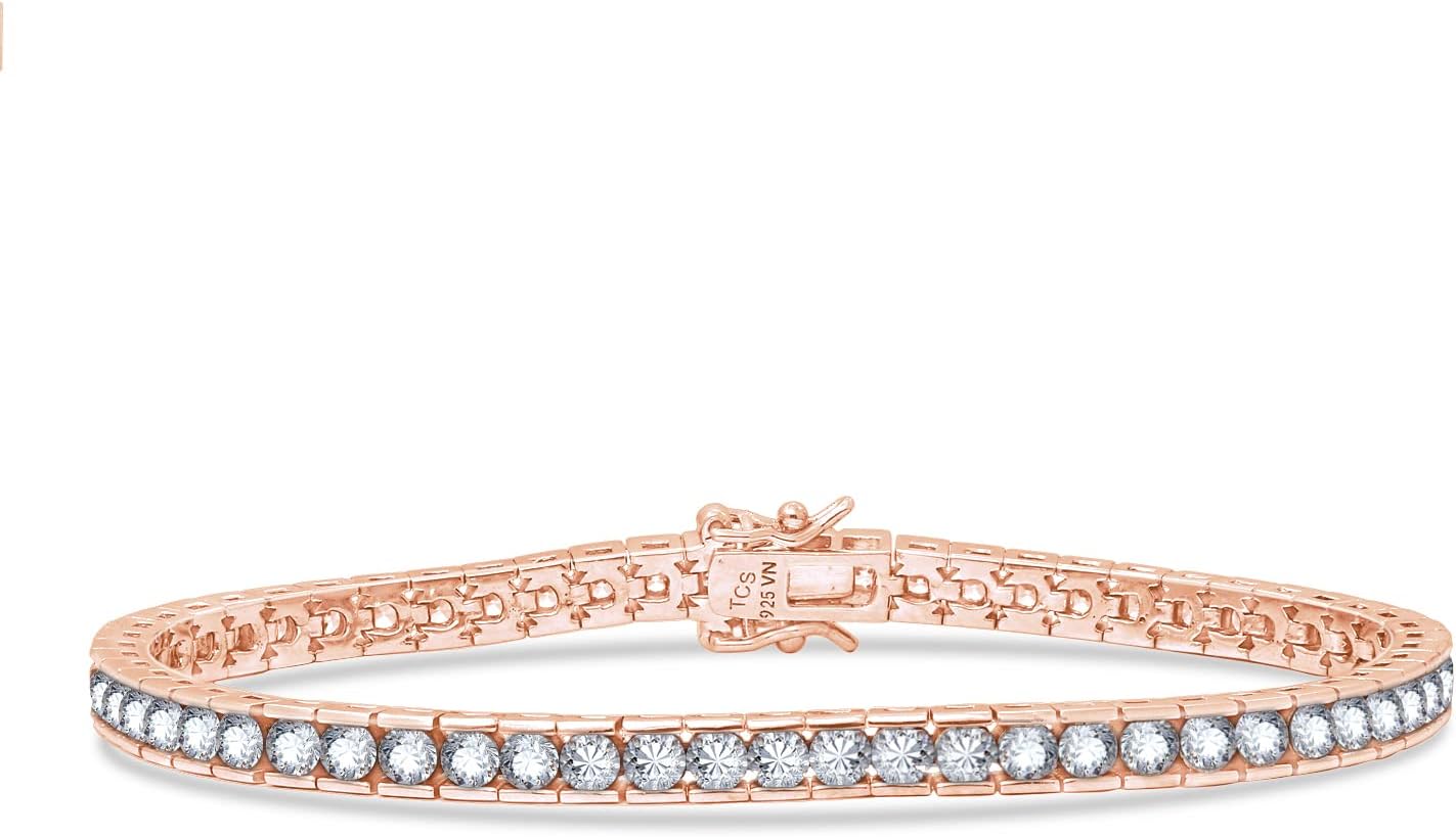 Sterling Silver Infinite Elements Cubic Zirconia Tennis Bracelet