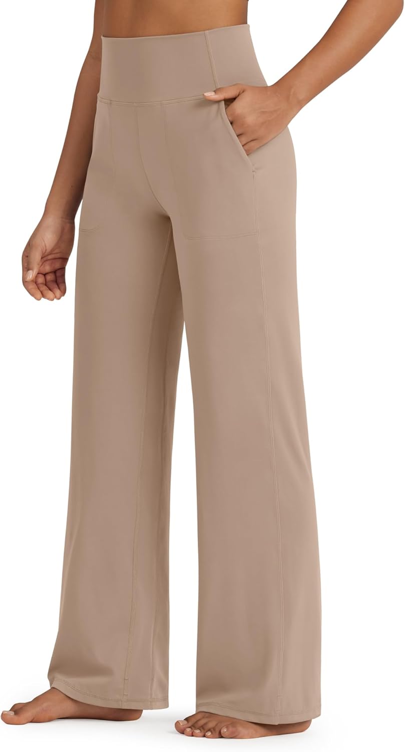 G4Free BareFeel High Stretch Yoga Pants for Women with Pockets