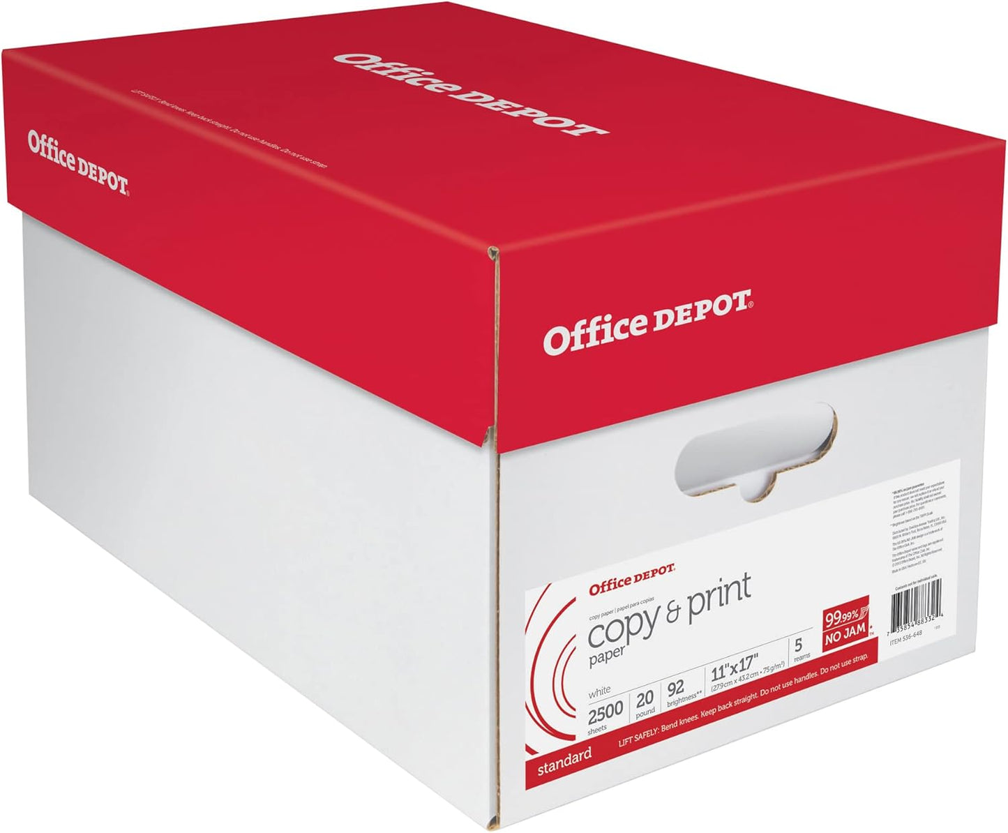 Office Depot Ledger Paper, 20 lb, 500 Sheets x5