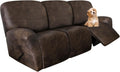 Molasofa Recliner Sofa Covers - Stretch Leather-Like 3-Seat Slipcover