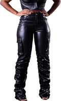 Zebaexf Women's Stretchy Faux Leather Leggings for Stylish Looks