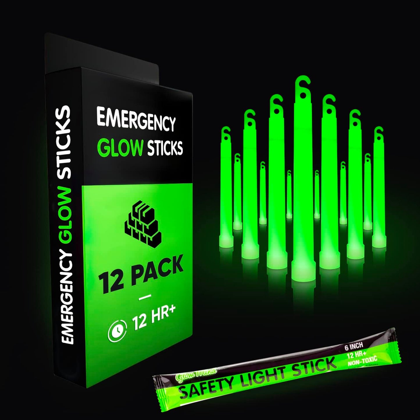 12-Hour Emergency Glow Sticks - Industrial Grade Illumination